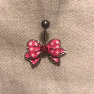 Bow belly button ring